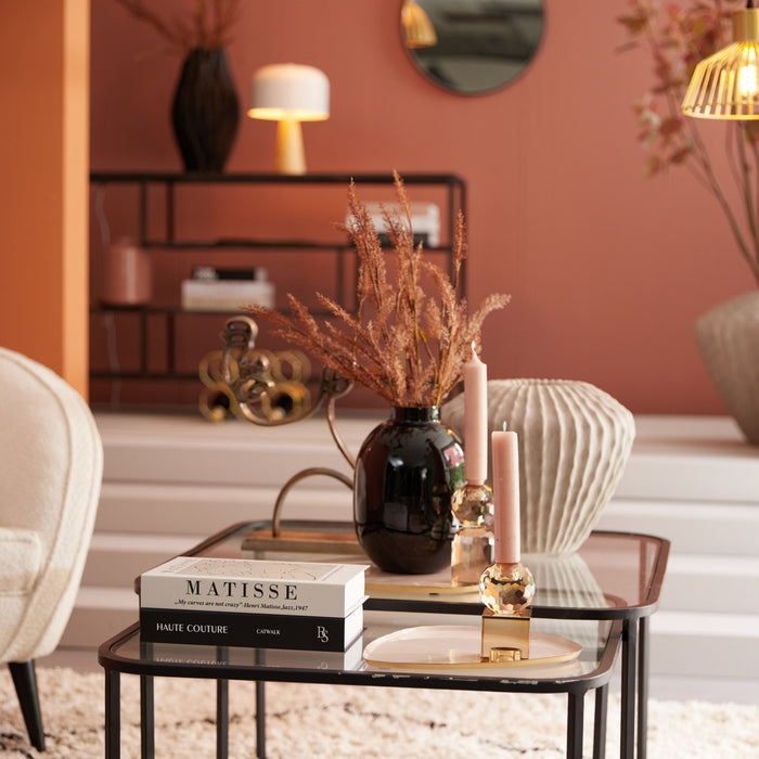 present time - Candle Holder Crystal Art Medium Squared