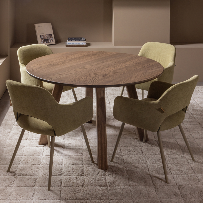 WOOOD Haarlem 4-standen poot - Eiken - Bruin - Set van 2