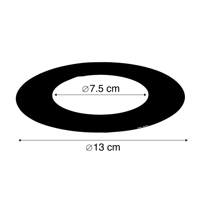 QAZQA Opvulring RVS voor inbouwspots 7,5 - 13 cm - Spacer