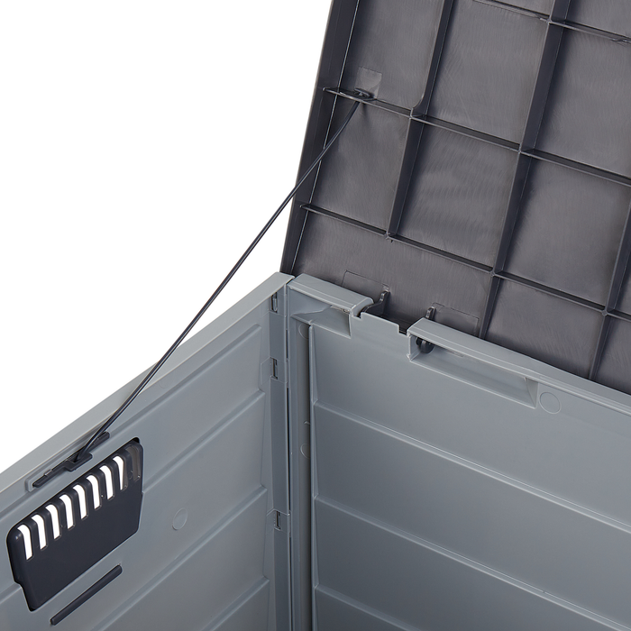 Beliani - LOCARNO - Kussenbox - Grijs - 112 cm - Synthetisch materiaal