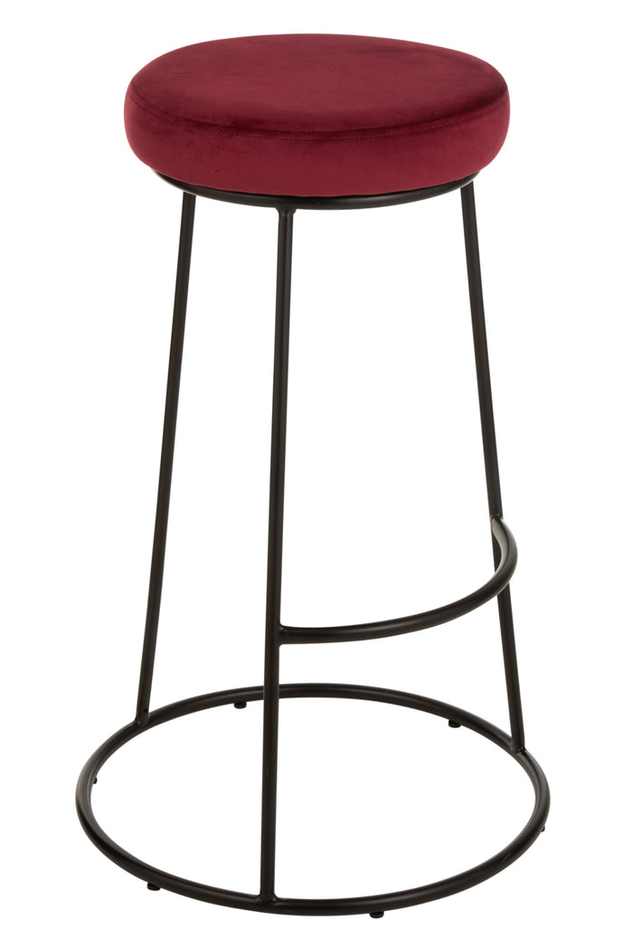 Zitting | Textiel | Rood | 34x34x (h)7.5 Cm