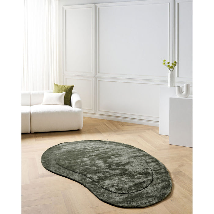 Beliani - MASSO - Vloerkleed - Donkergroen - 160 x 230 - Viscose