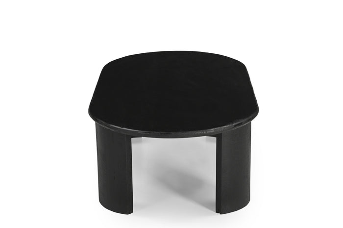 Giga Meubel - Salontafel Ovaal 120cm - Zwart Mangohout - Maikel