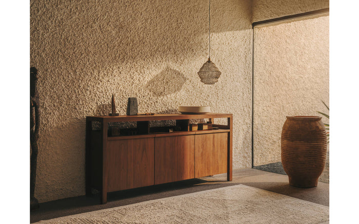 Kave Home - Dressoir Sashi van massief teakhout 180 x 85 cm