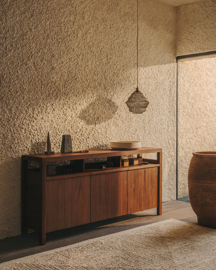 Kave Home - Dressoir Sashi van massief teakhout 180 x 85 cm