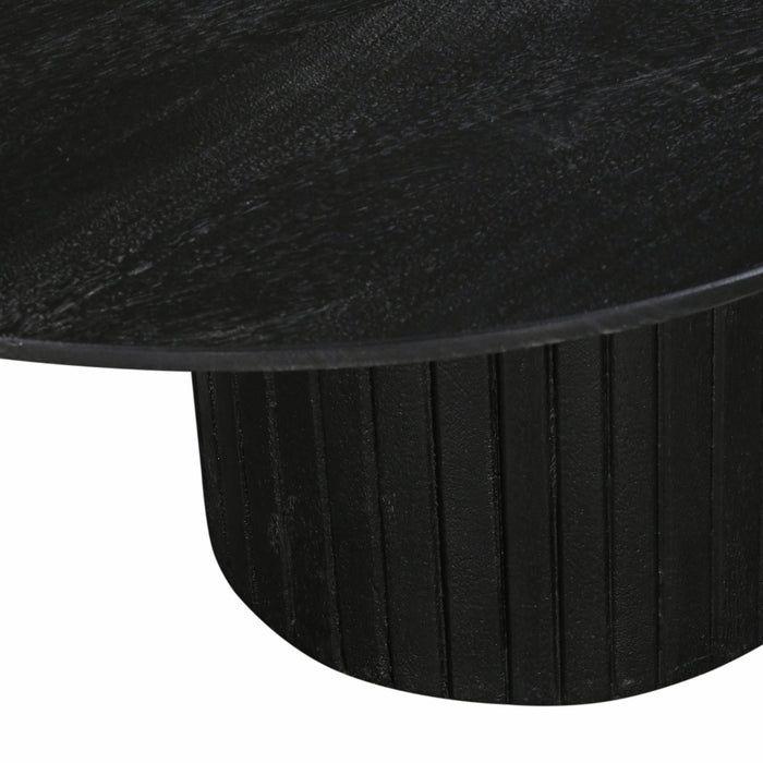 Giga Meubel - Salontafel Ovaal 120cm - Zwart Mangohout - Ava