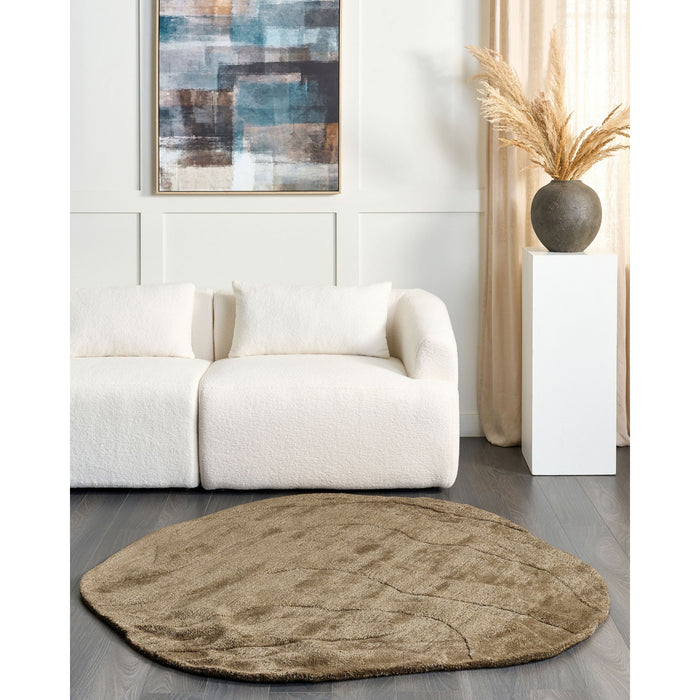 Beliani - KASBO - Vloerkleed - Olijfgroen - 160 x 160 cm - Viscose