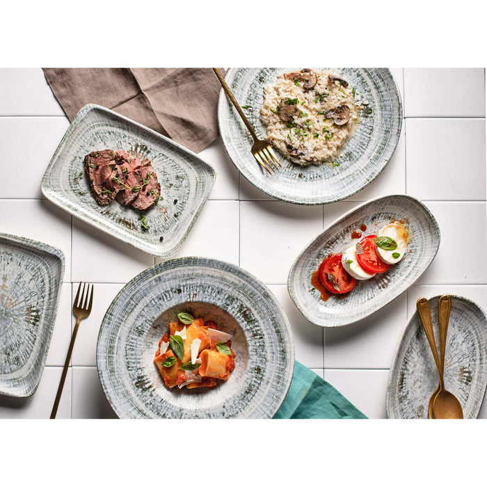 Bonna Diep bord - Odette - Porselein - 25 cm (1300cc) - set van 6