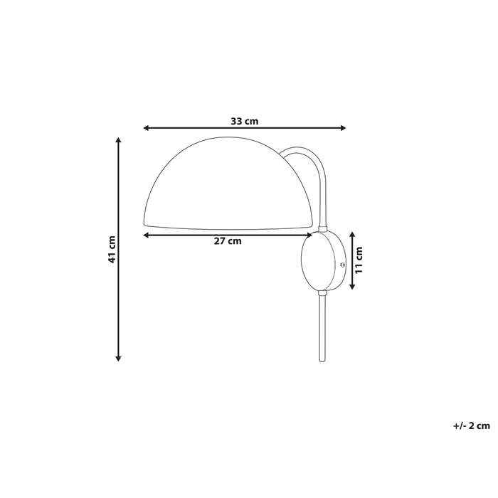 Beliani - WAMPU - Wandlamp - Goud - Metaal