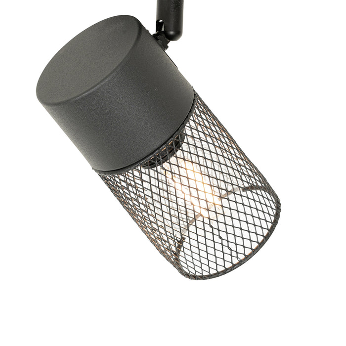 QAZQA Industriële spot zwart verstelbaar - Jim