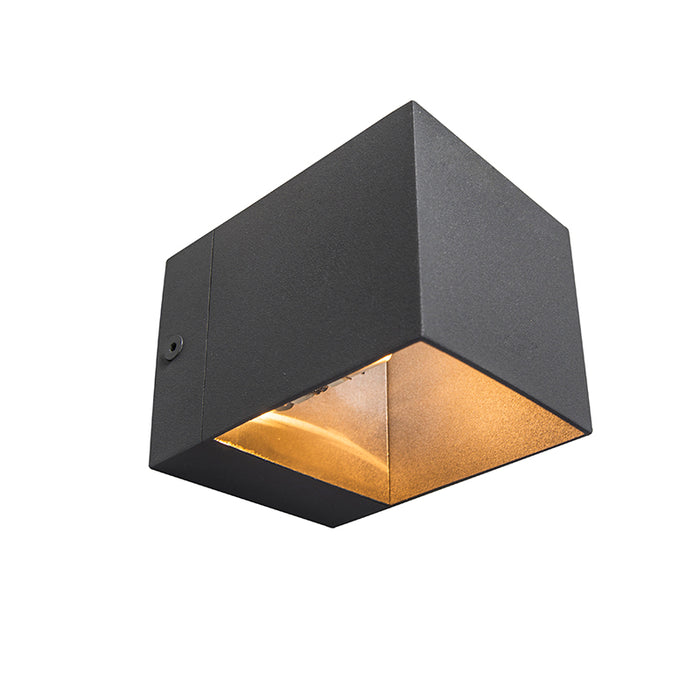 QAZQA Moderne wandlamp donkergrijs - Transfer