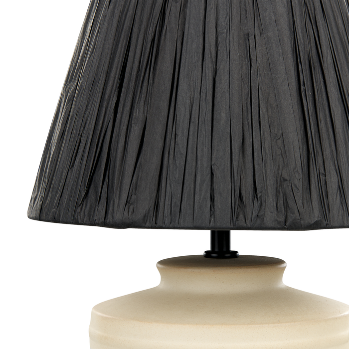 Beliani - TIGRE - Tafelllamp - Beige|Zwart - Keramiek