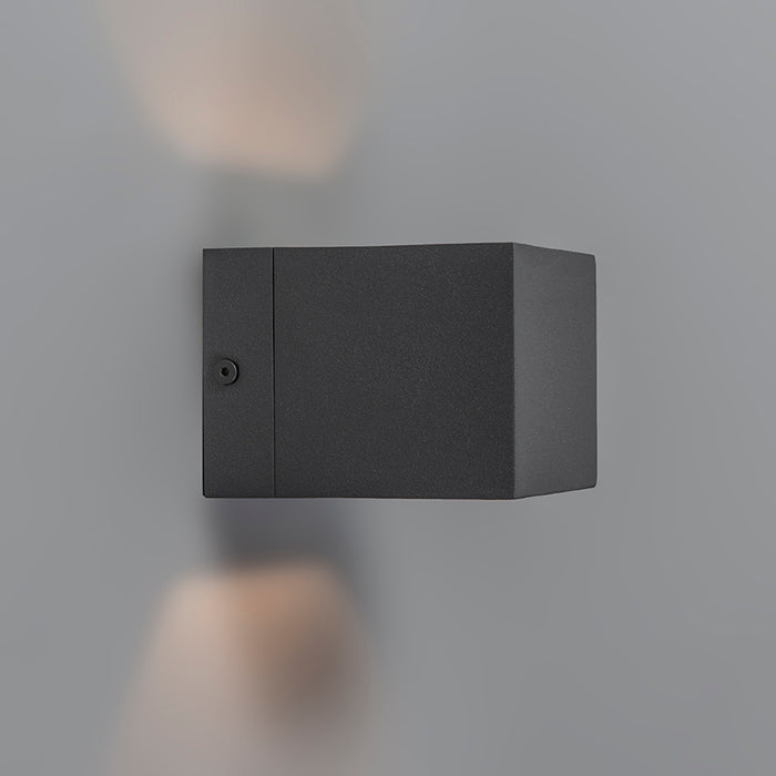 QAZQA Set van 4 moderne wandlampen antraciet - Transfer