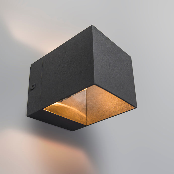 QAZQA Set van 4 moderne wandlampen antraciet - Transfer