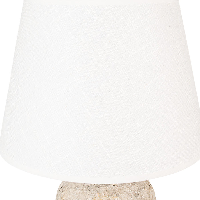 Clayre & Eef Tafellamp Ø 35x74 cm Beige Terracotta Bureaulamp