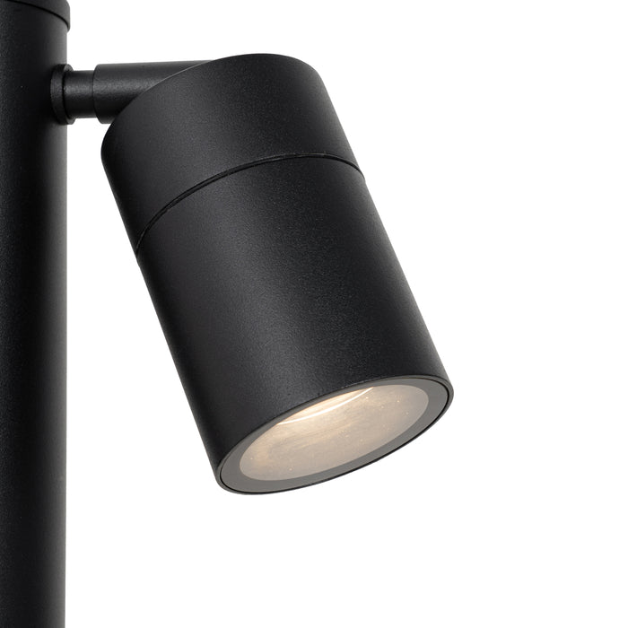 QAZQA Staande buitenlamp zwart 80 cm IP44 verstelbaar 2-lichts - Duo