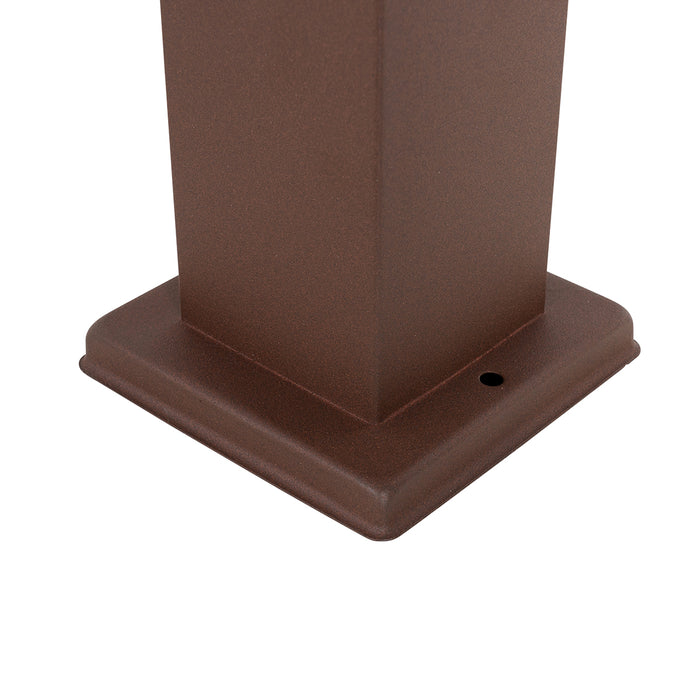 QAZQA Buitenlamp roestbruin 45 cm met stopcontact IP44 - Malios