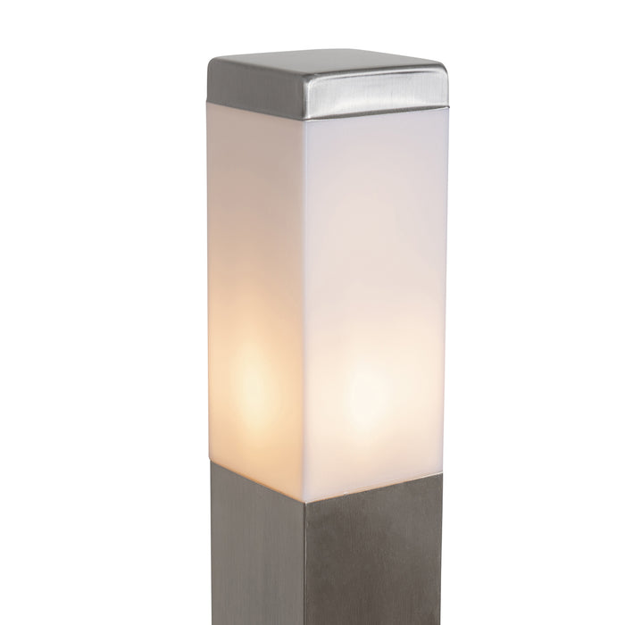 QAZQA Buitenlamp staal 80 cm met stopcontact IP44 - Malios