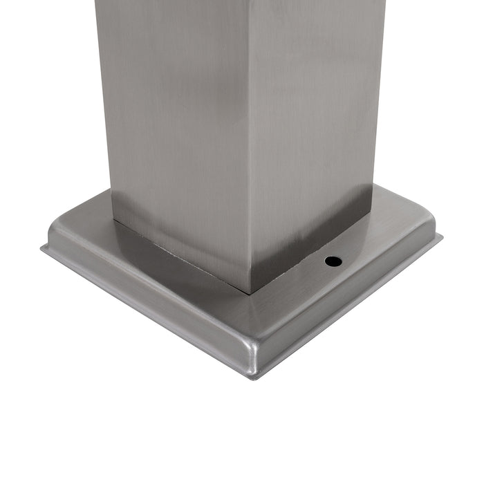 QAZQA Buitenlamp staal 80 cm met stopcontact IP44 - Malios