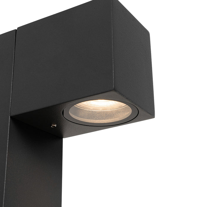 QAZQA Industriële staande buitenlamp donkergrijs 80 cm IP44 - Baleno