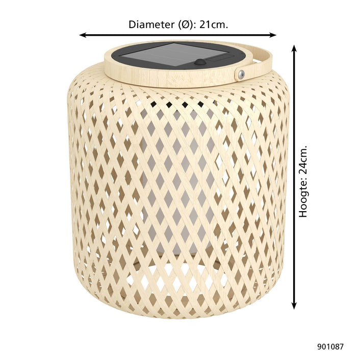 EGLO Marliano Solar Tafellamp - 24 cm - Bruin|Zwart|Wit