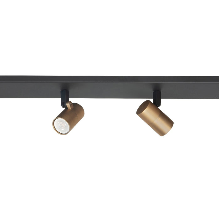 Highlight Spot Piccolo Zwart-Goud GU10 mini 35mm 4-Lichts Balk