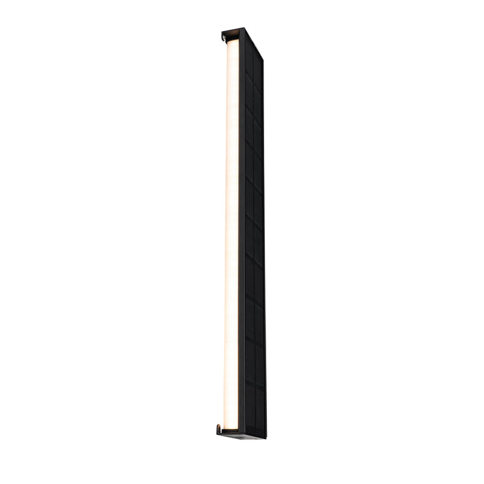 QAZQA Buiten wandlamp zwart 60 cm incl. LED 4-staps dimbaar met solar