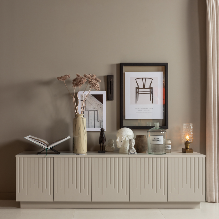 WOOOD Pencil TV-Meubel - Grenen - Mist - 52x180x40