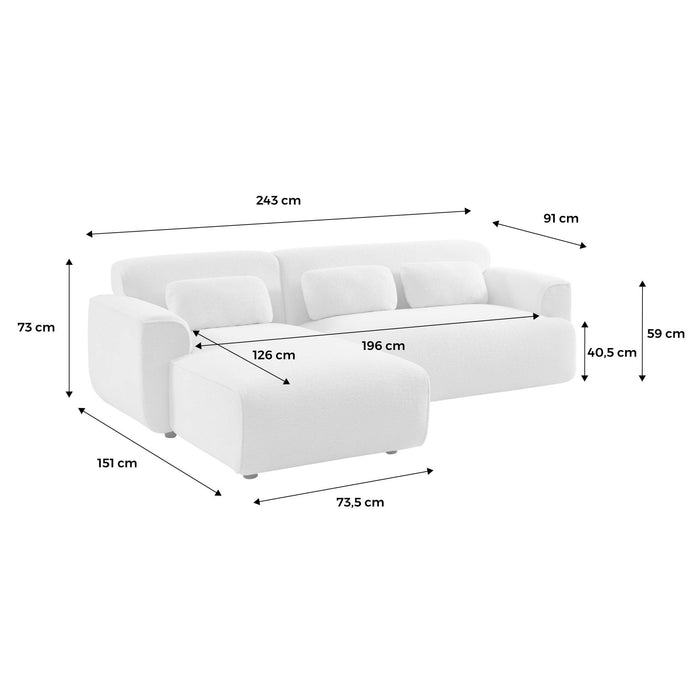 sweeek - 2 tot 3-zits corduroy hoekbank, linkerhoek