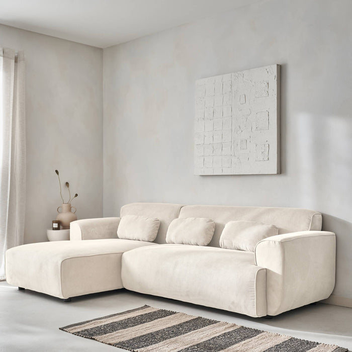 sweeek - 2 tot 3-zits corduroy hoekbank, linkerhoek