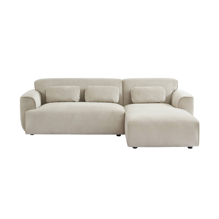 sweeek - 2 tot 3 zits hoekbank in corduroy, rechterhoek