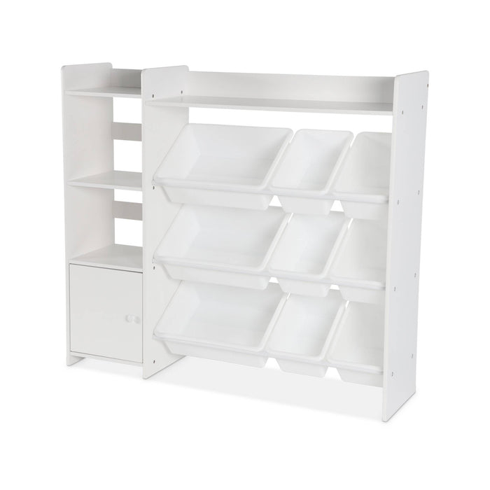 sweeek - Kinderopbergmeubel met 9 opbergbakken, 4 planken, 1 deur