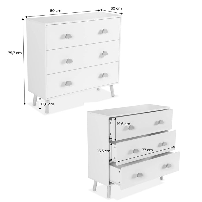 sweeek - Kinderladekast, 3 laden