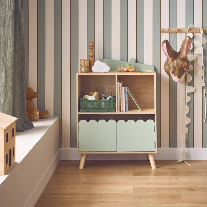 sweeek - Kinderboekenkast met 2 planken en 2 deuren
