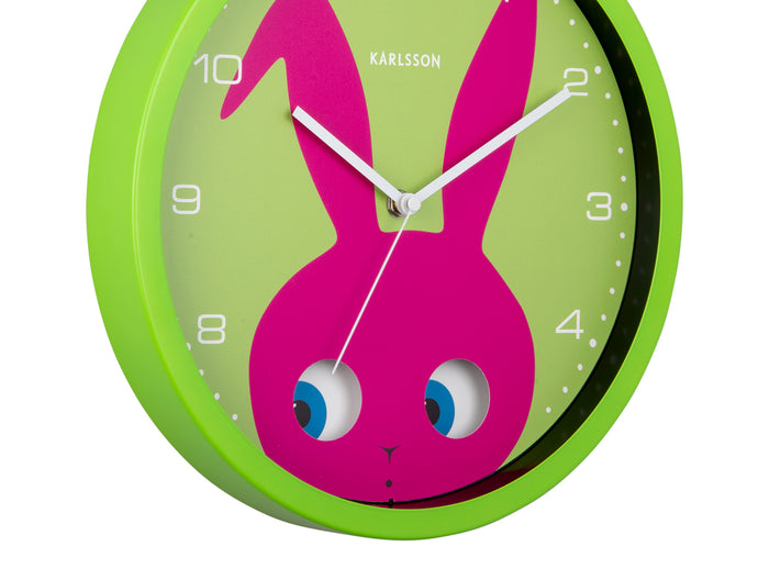Karlsson - Wall Clock Peekaboo Bunny