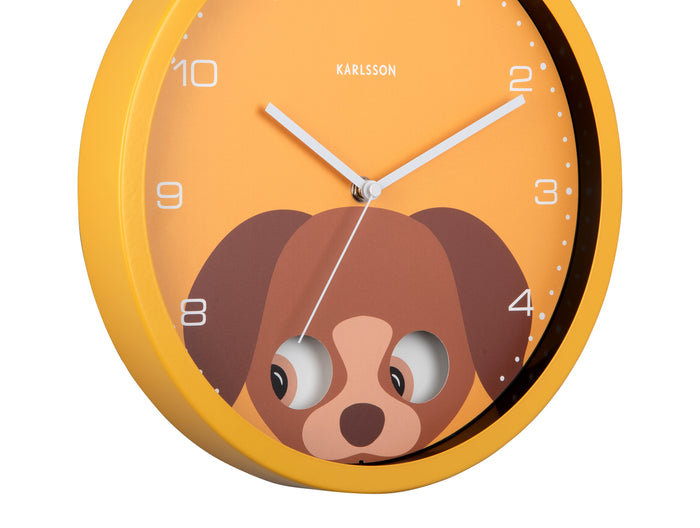 Karlsson - Wall Clock Peekaboo Dog