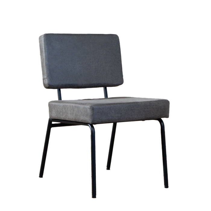 Bronx71 Industriële eetkamerstoel Espen antraciet eco-leer