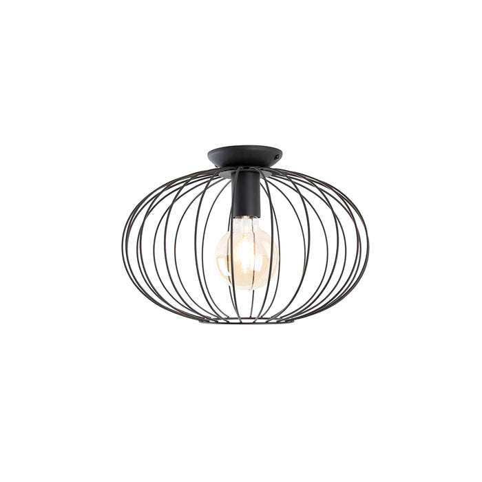 QAZQA Smart plafonnière zwart incl. Wifi G95 - Margarita