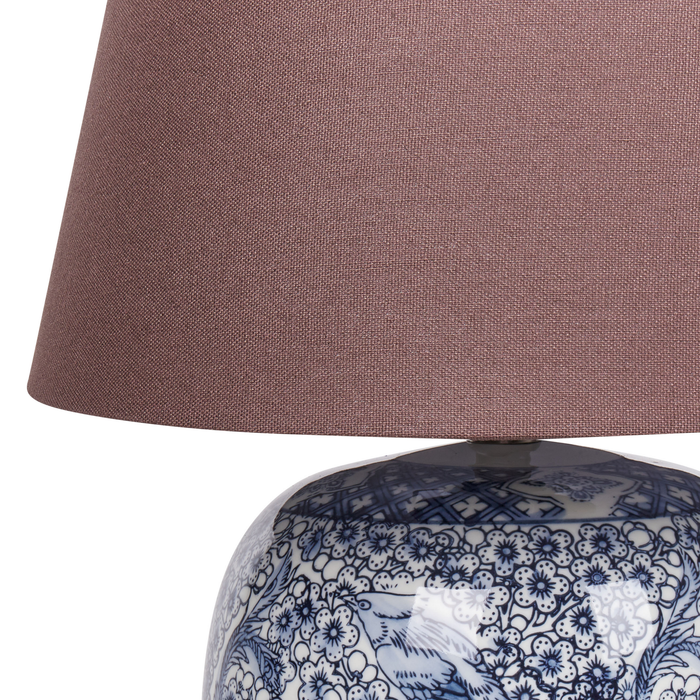 Beliani - NEIRA - Tafellamp - Wit|Blauw - Porselein