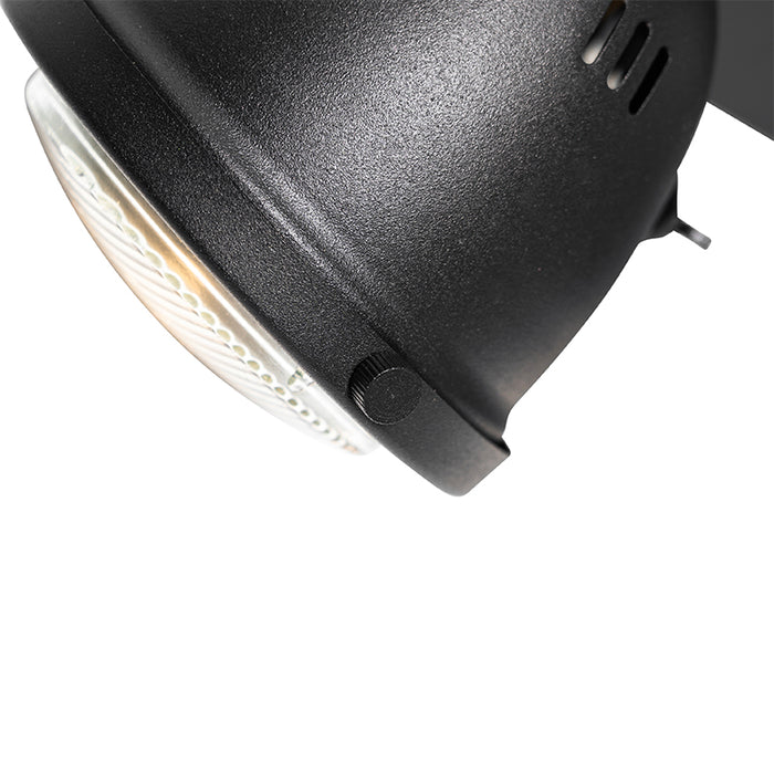 QAZQA Industriële spot zwart 4-lichts - Emado