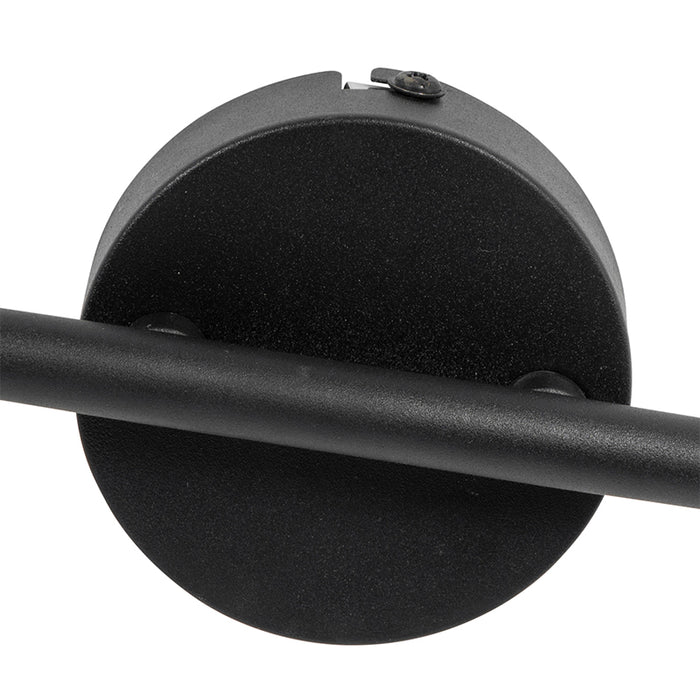 QAZQA Industriële spot zwart met beton 2-lichts - Pedra