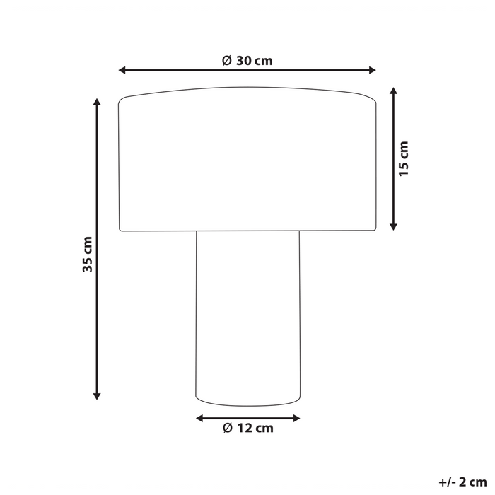 Beliani - MALIPS - Tafellamp - Lichtgrijs - Katoen|Linnen