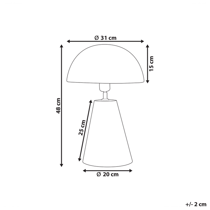 Beliani - PALMIET - Tafellamp - Zwart - Ijzer