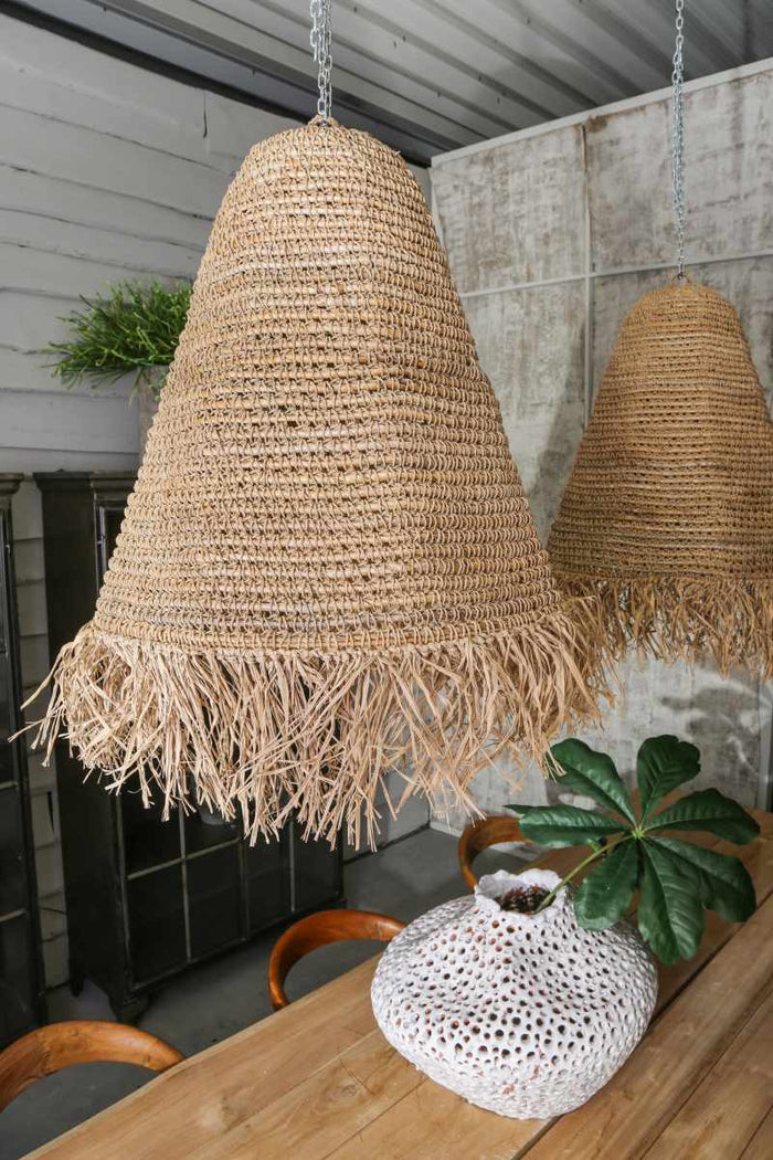 PTMD Kaj Natural woven sisal raffia lampshade
