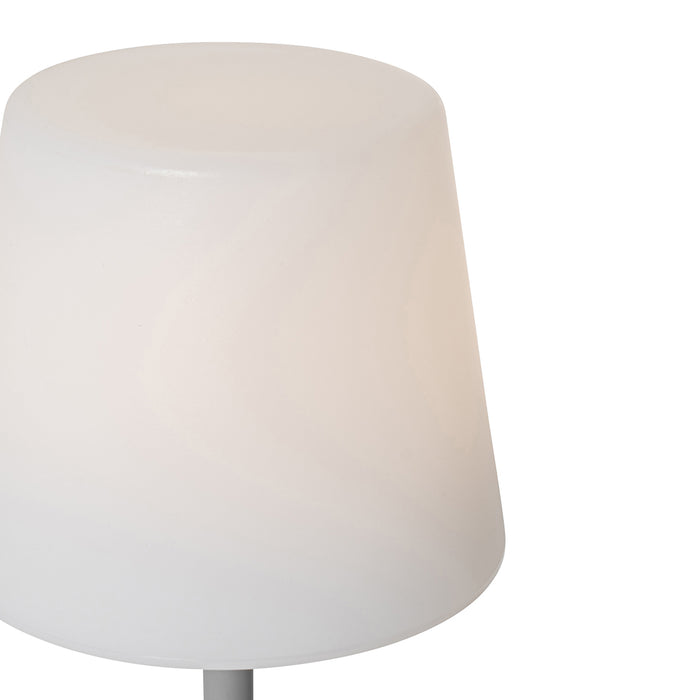 QAZQA Set van 2 tafellampen grijs oplaadbaar 40 cm IP54 - Jude