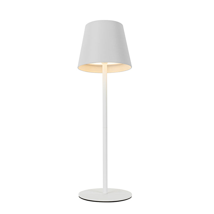 QAZQA Set van 2 tafellampen wit met dimmer en oplaadbaar - Murdock