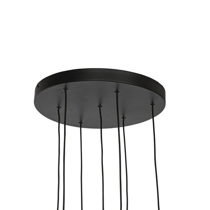 QAZQA Design hanglamp zwart rond 7-lichts - Tuba