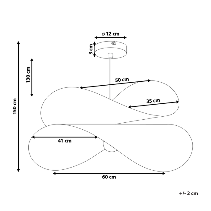 Beliani - DOYLES- Hanglamp - Zwart|Goud - Metaal