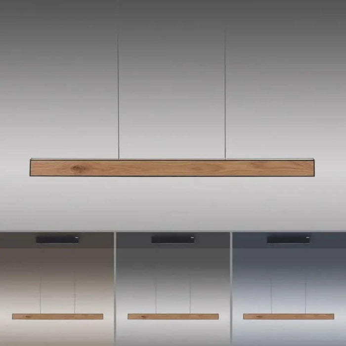 Neuhaus PURE® Hanglamp PURE E-MOTION Black - Wood e-LIFT 120cm incl.