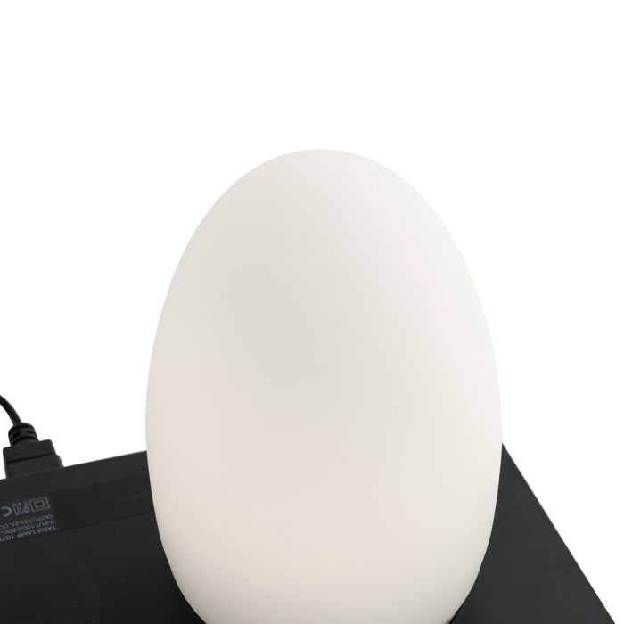 QAZQA Set van 2 tafellampen wit RGBW oplaadbaar - Eggo